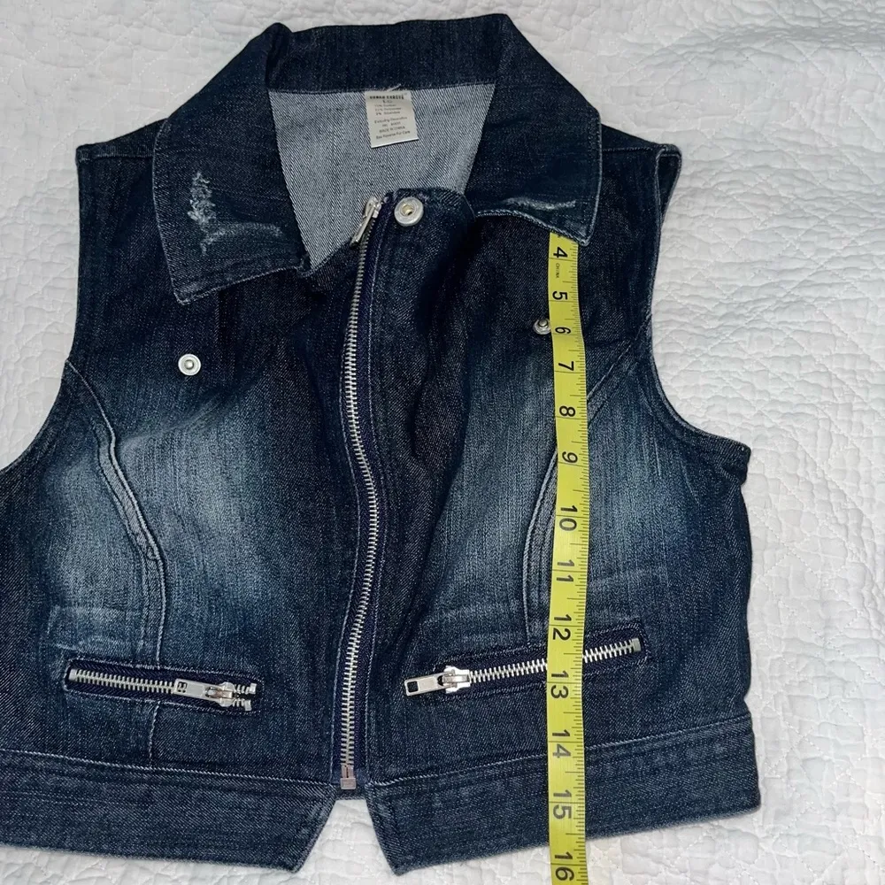URBAN GROOVE Denim Zipper Vest - Image 6