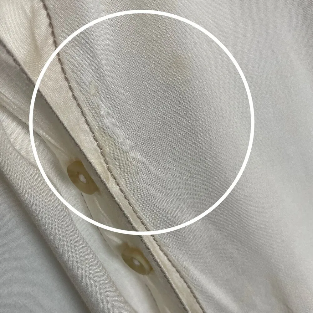 Urban Outfitters Blouse White Semi-Sheer Long Sleeve FLAWS Size Medium Women Top - Image 4