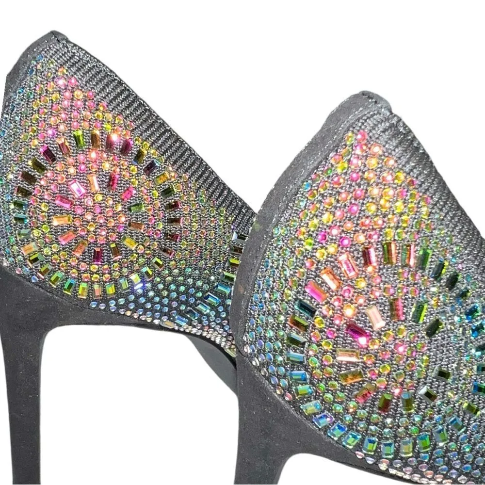 Thalia sodi stunning beaded black heels! New - Image 7