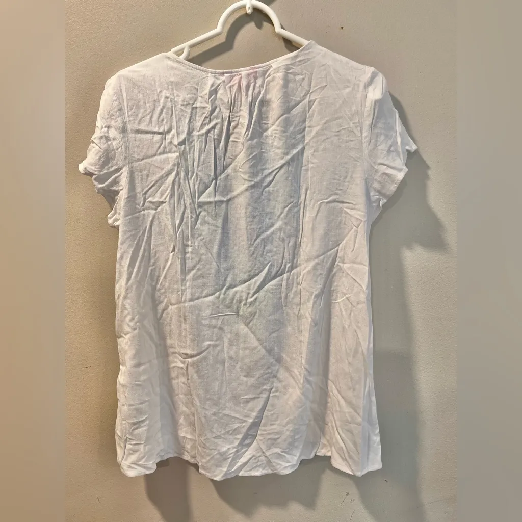 NWT Lily Pulitzer Sea Avenue Embroidered Tunic Top White Size Medium Blouse - Image 8