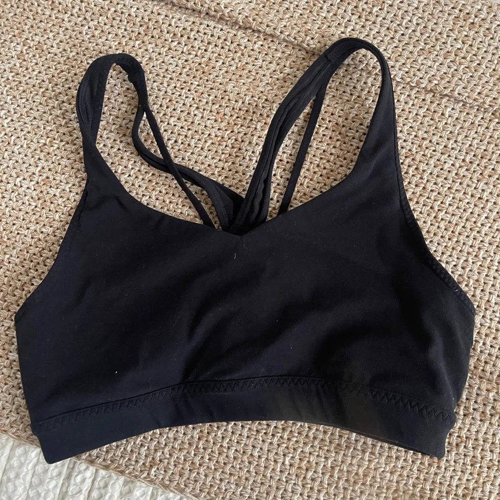 Athleta black straps sports bra size small - Image 4