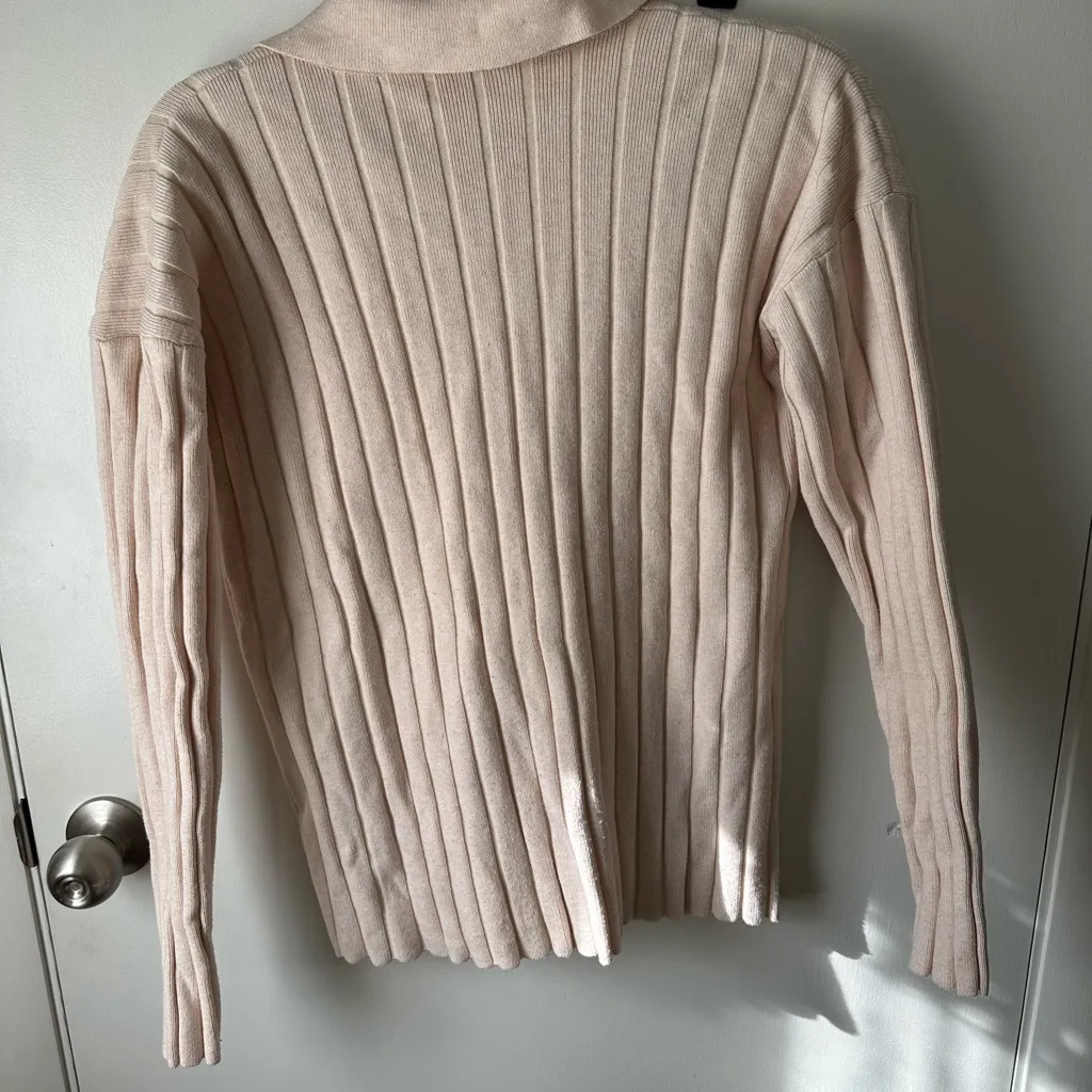 Princess Polly Blush Ribbed Cardigan0014 - Image 2