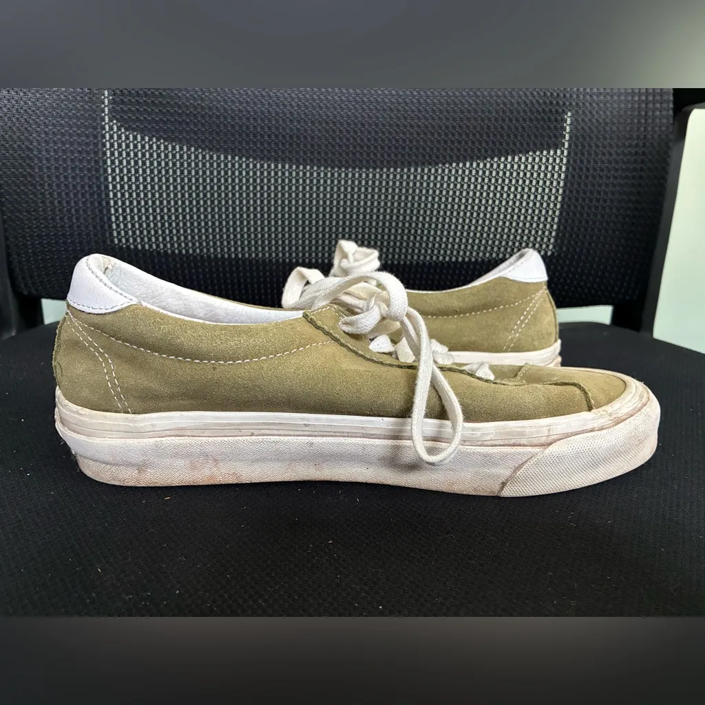 Vans Low Top Green Khaki Sneakers Sz W8.5 Anaheim 73 - Image 6