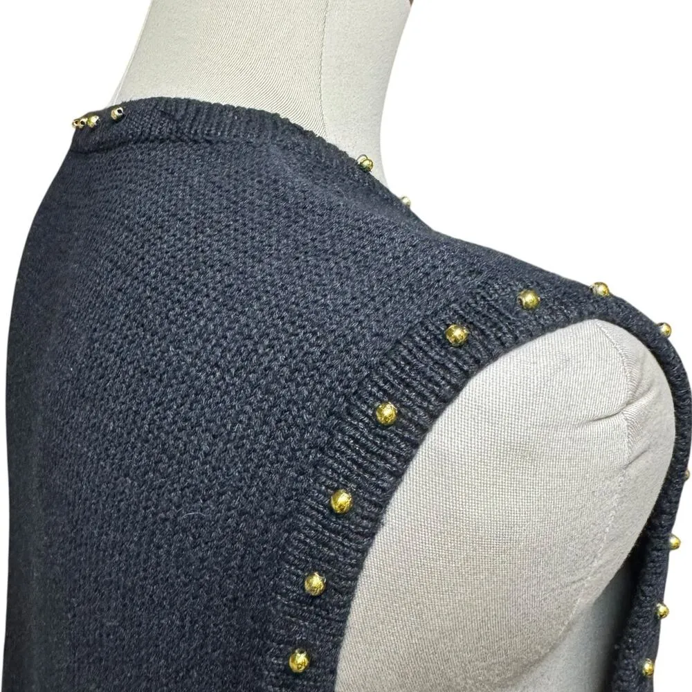 Hampshire Studio Snow Sweater Vest Reindeer Black XL - Image 7