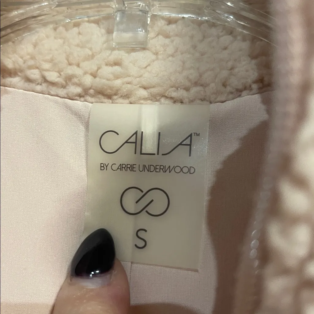 CALIA BY CARRIE UNDERWOOD PINK SHERPA SOFT VEST SMALL - Image 4