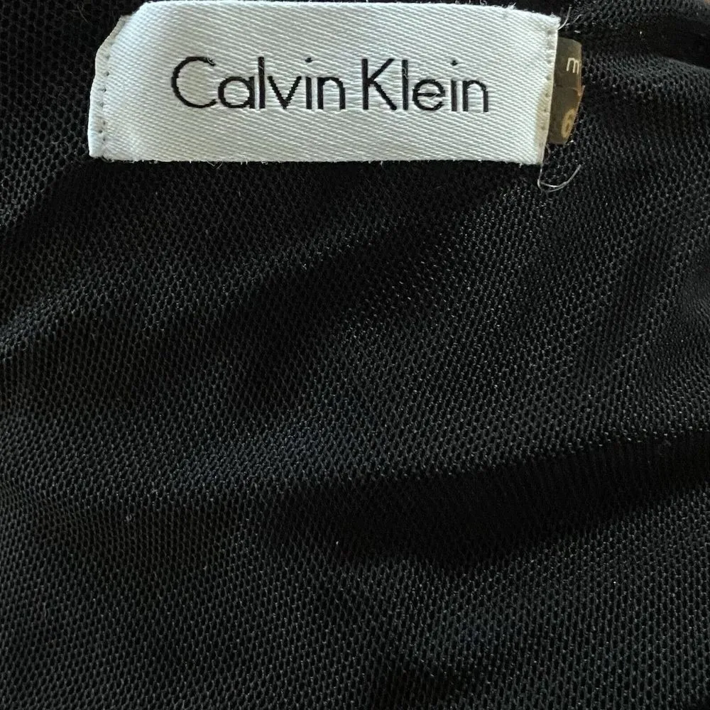 Calvin Klein Black Dress Sleeveless Pleated Fit & Flare Women's 6 Office Job - Image 7