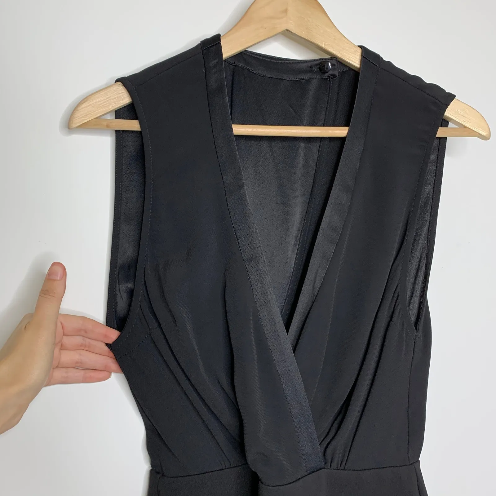 Bec & Bridge Black Faux Wrap Asymmetrical Dress Womens Size 4 - Image 10