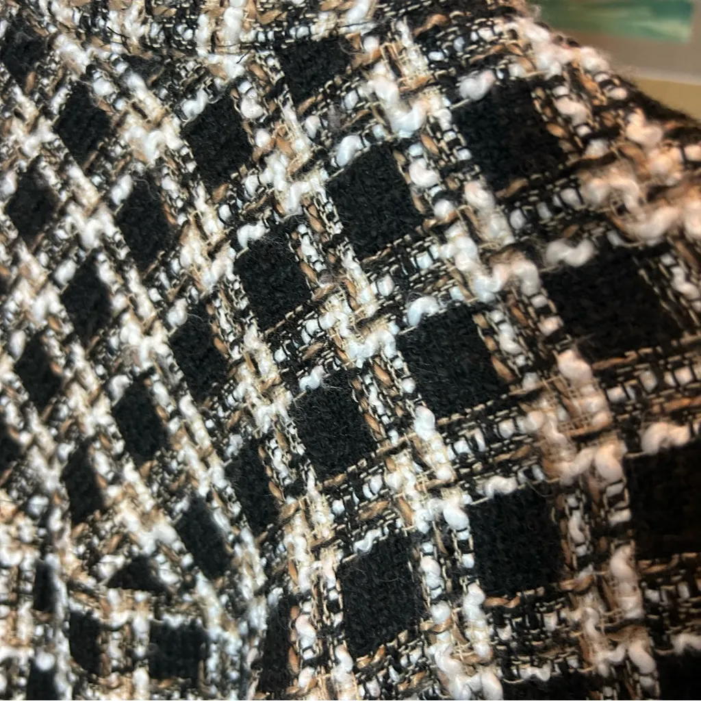 Mystree Plaid Shacket – Black, Cream & Tan 🖤🤍🤎 - Image 9