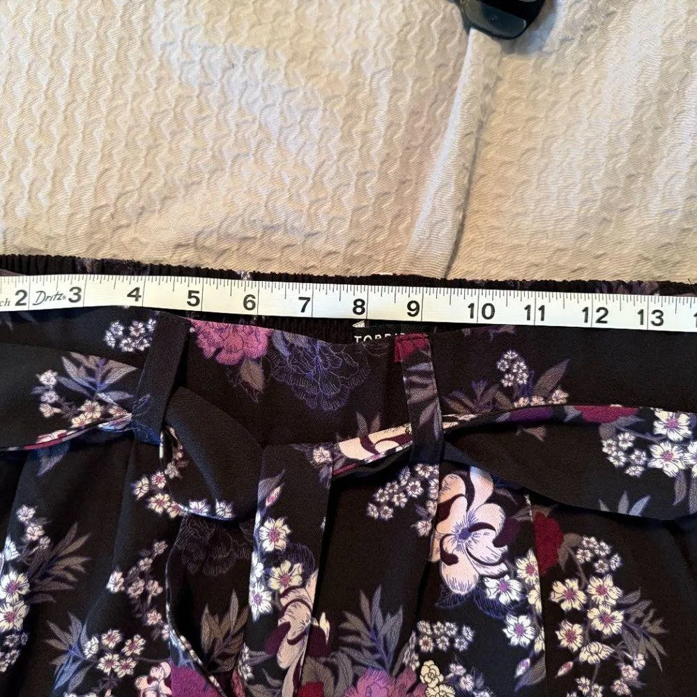 Torrid Purple Floral Crepe Wide Leg Pant - NWOT - Sz 00/M 10 - Image 4