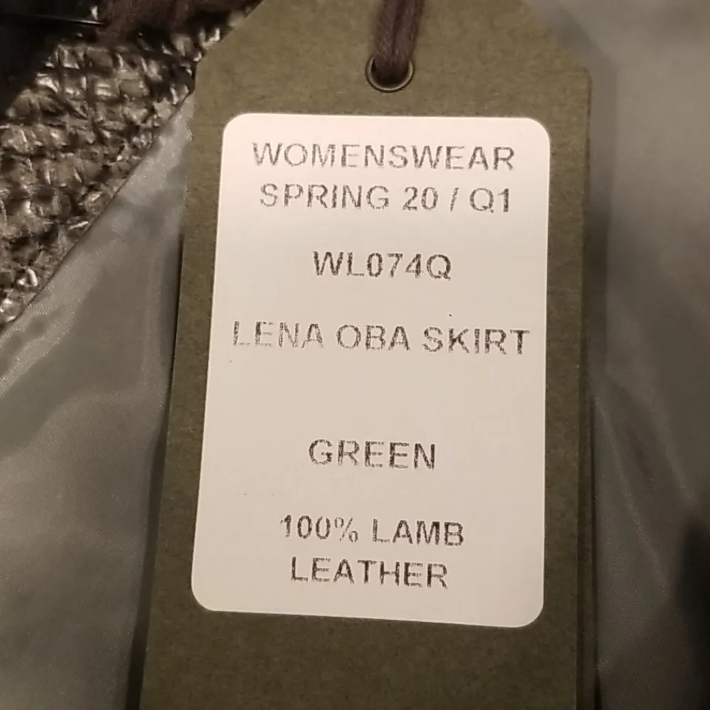 💕ALLSAINTS💕 Lena Oba Leather Skirt ~ Snake Green - Image 15