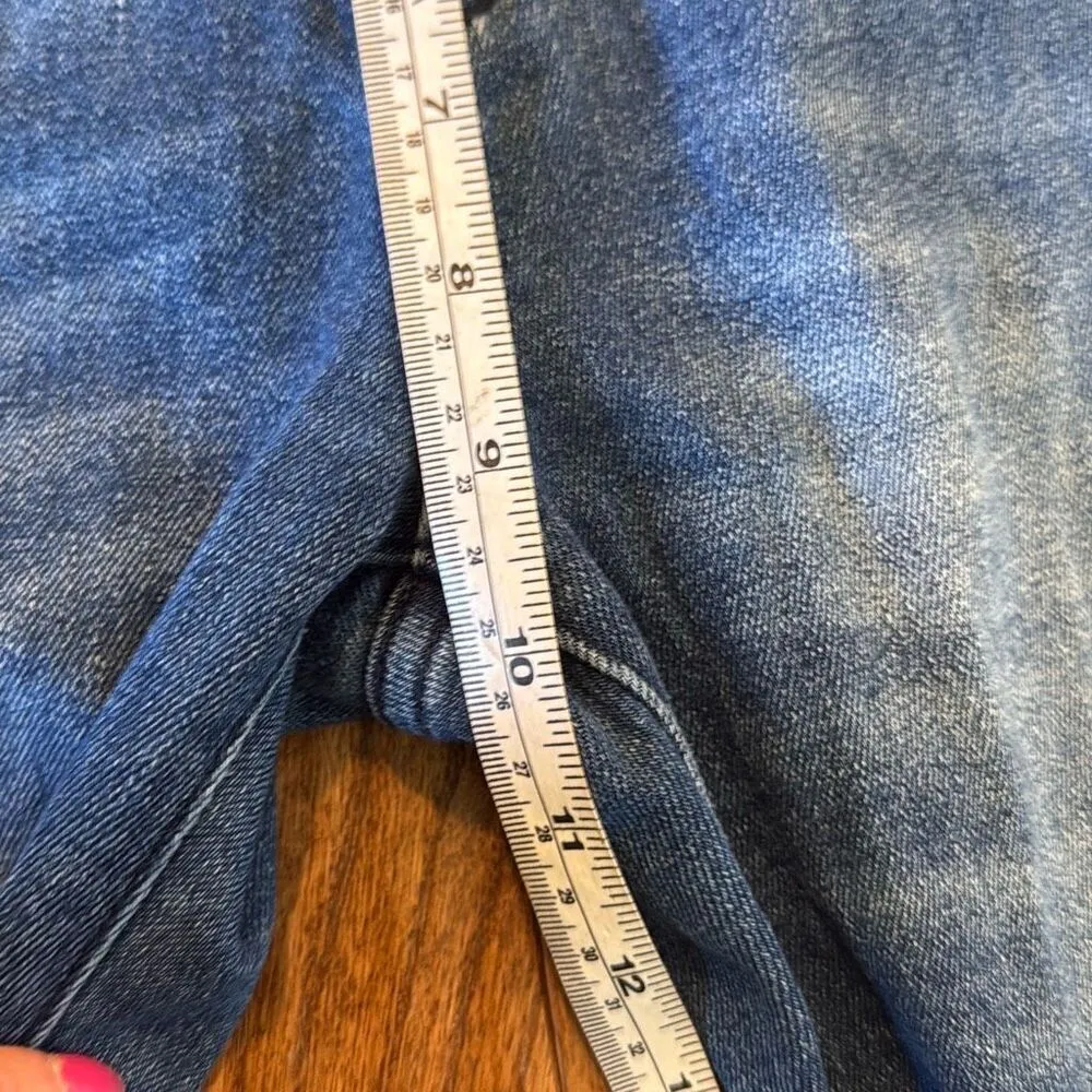 DL1961 Farrow instraslim ankle distressed knee chewed hem jeans 28 - Image 5