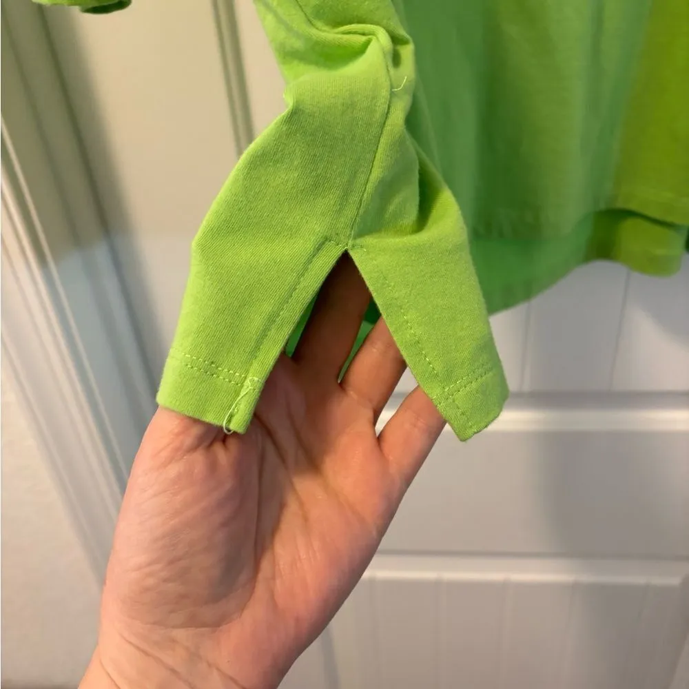 Quacker Factory Flamingo Beach Vacay Green Embroidered 3/4 Sleeve Top Size 2X - Image 4