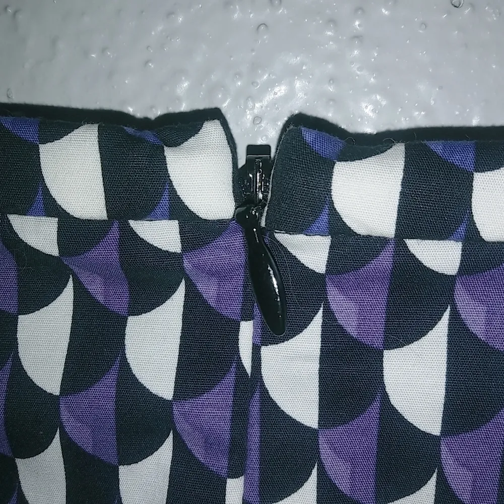 J. Crew 4 Long Sleeved Career Workwear Shift Side Zippers Dress in Purple Black - Image 5