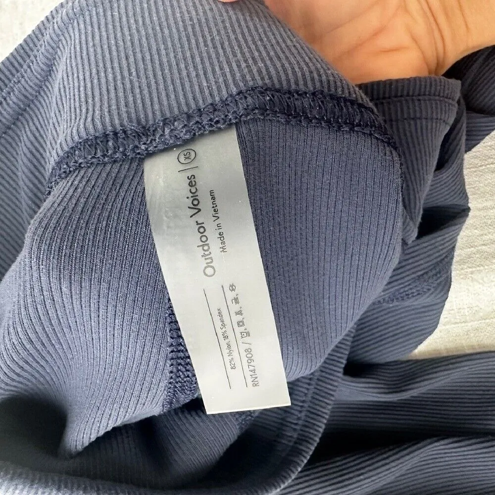 Outdoor Voices SuperForm™ Rib Kick FlareDark Sky Pants Navy Blue Stretch‎ XS - Image 3