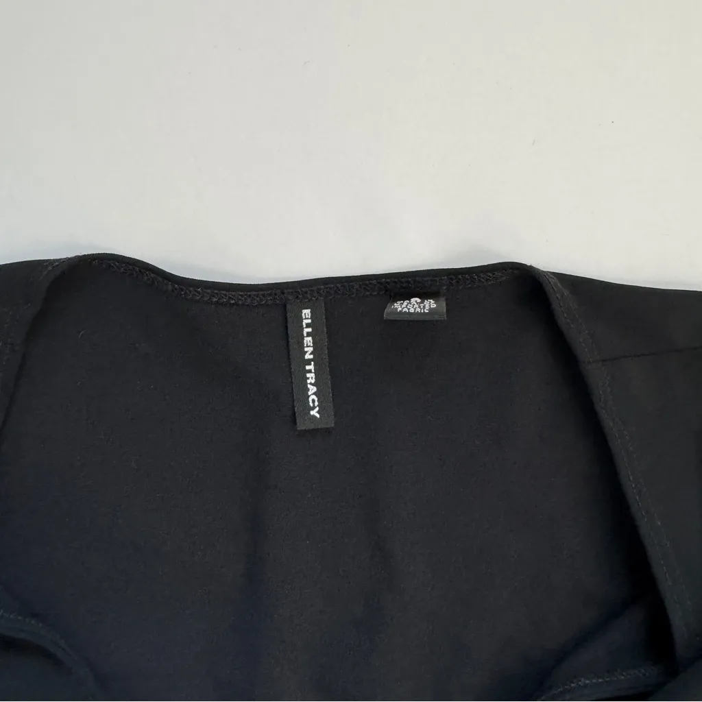 Ellen Tracy Black WrapV-Neck Bodysuit Size 6 - Image 4