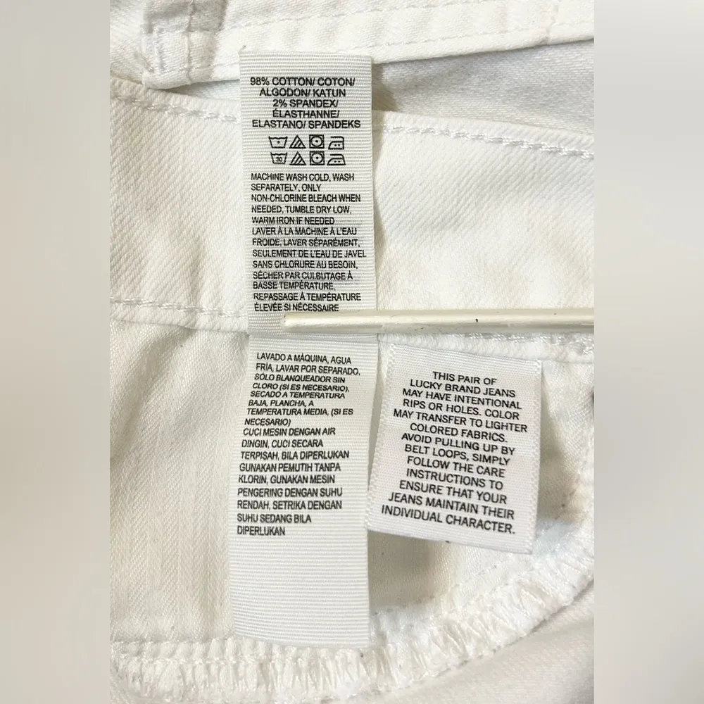 Lucky Brand Sweet n Straight White Jeans Size 16/33 - Image 14