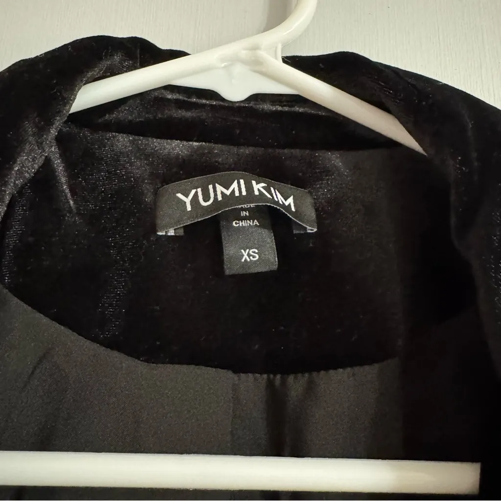 Yumi Kim Black Mini Velvet Blazer Style Dress Size XS - Image 6