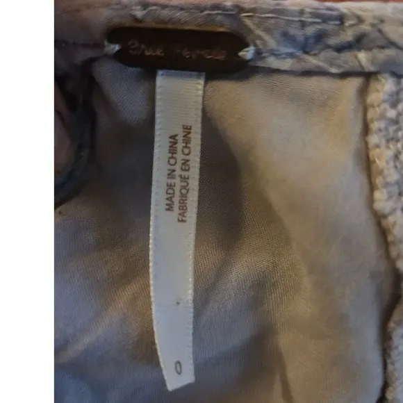 Free People Floral Burnout Gauze Bell Sleeve Mini‎ Dress Size 0 - Image 5