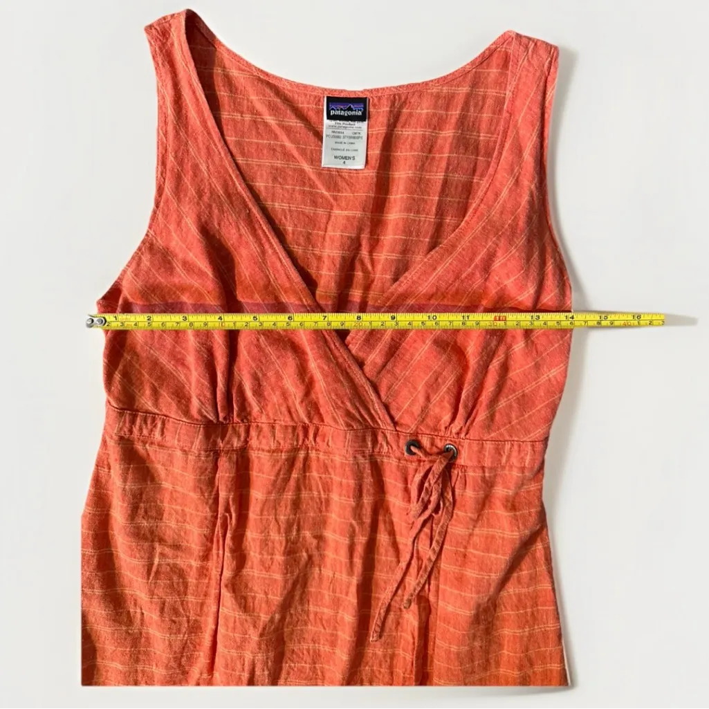 Patagonia‎ Womens Dress 4 Crossover Wrap Hemp V-neck Coral Hemp Organic Cotton - Image 7
