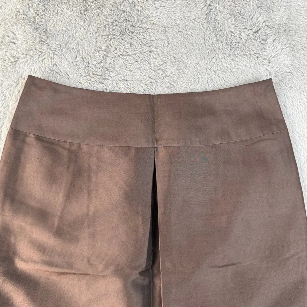 Isaac Mizrahi Pencil Skirt Silk Career Office Brown Skirt Sz 8 Career Minimalist - Image 9