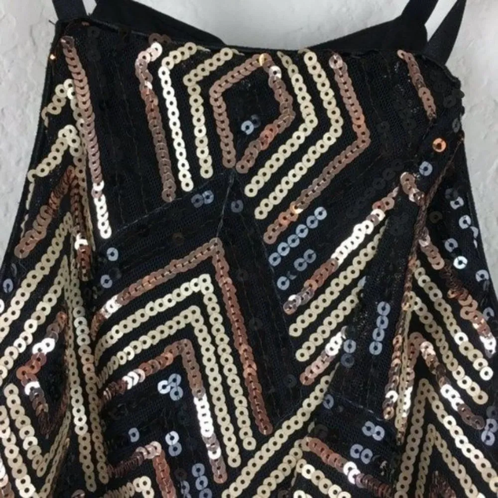 Leith Sequin Cutout Halter Minidress - Image 5