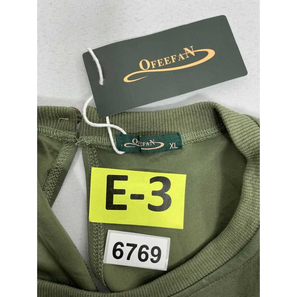 Womans NWT Ofeefan Sleevless Pullon Romper XL Olive Green - Image 4