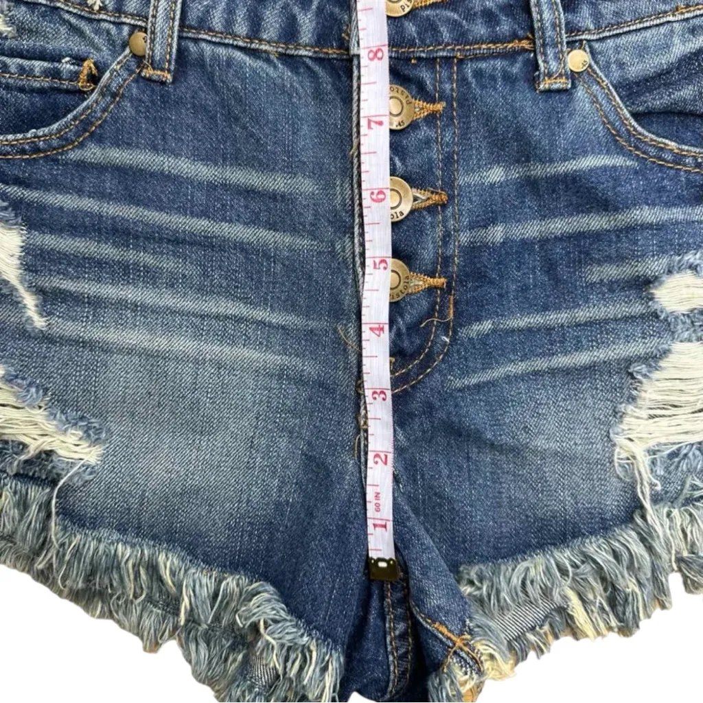 PISTOLA Distressed Denim Shorts Size S - Image 6