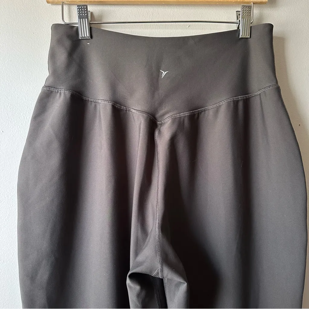 Old Navy Powersoft Olive Green Taupe Brown Jogger Elevate Active Legging Size L - Image 6