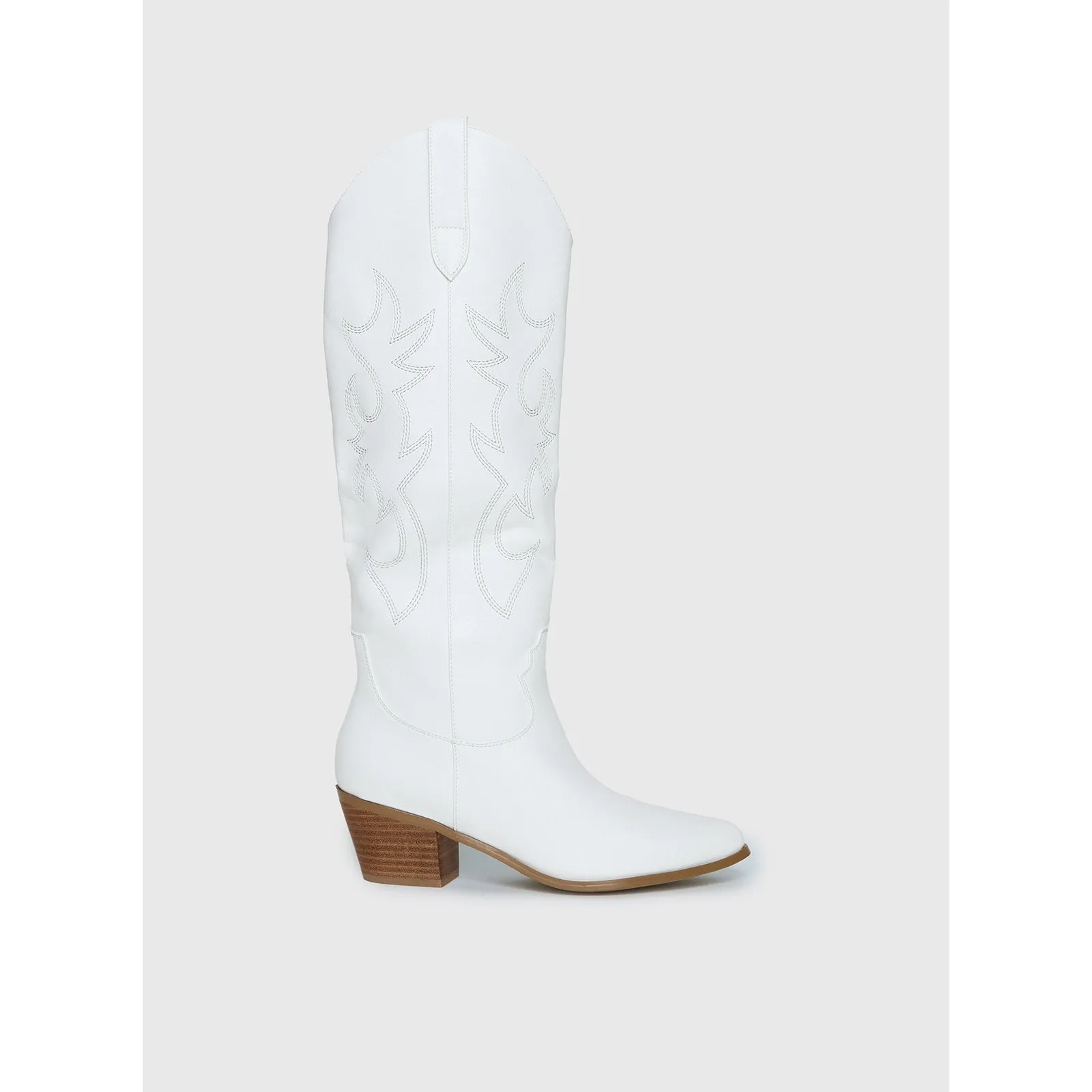 Show Me Your Mumu Billini Urson Cowboy Boots in White 7 - Image 8