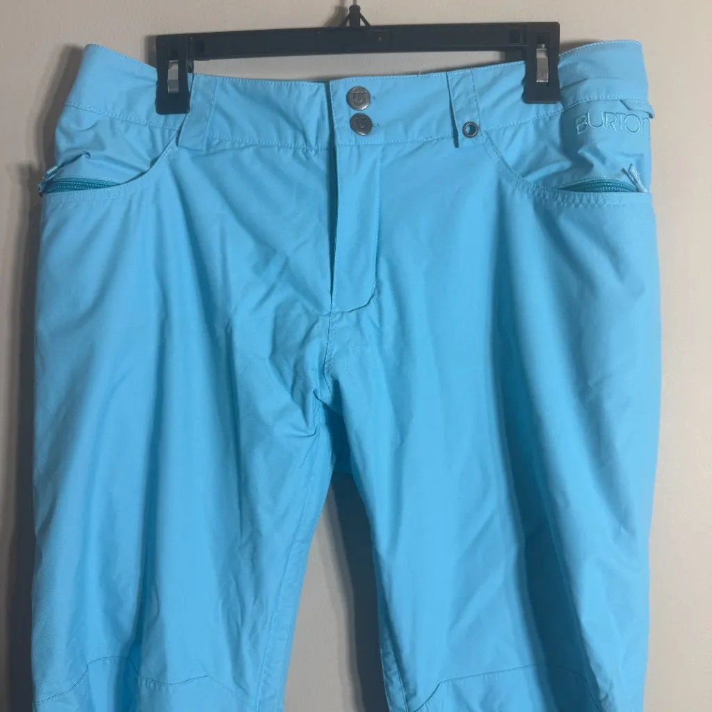 Burton DryRide Snowboard Ski Snow Pant Womens Medium Blue Outdoor Pockets Active - Image 6