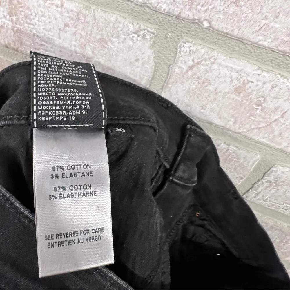 7 For All Mankind High Waist Slim Kick Raw Hem Jeans in Nice Ash Size 30 - Image 12