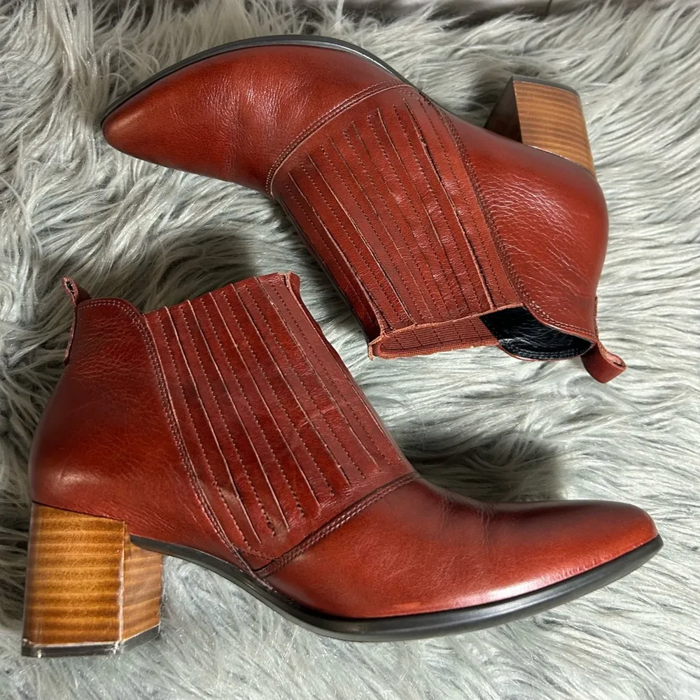 Ecco ECCO Women's Shape 45 Pointy Boots Elegant Burgundy Ankle Boots Size 38 Red - Image 9