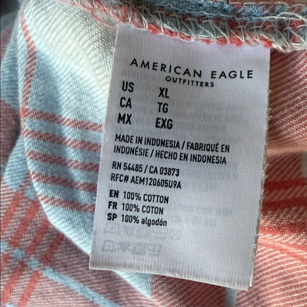 American Eagle Outfitters Oversized Plaid Polo Shirt - Image 10