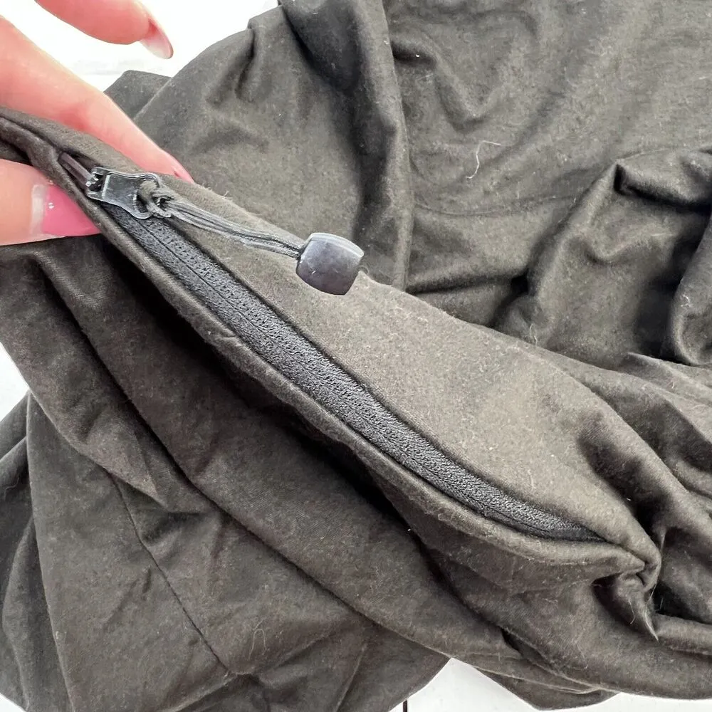 Beyond Yoga Hidden Pocket Infinity Scarf Black Wrapped Or Knotted Lightweight - Image 8