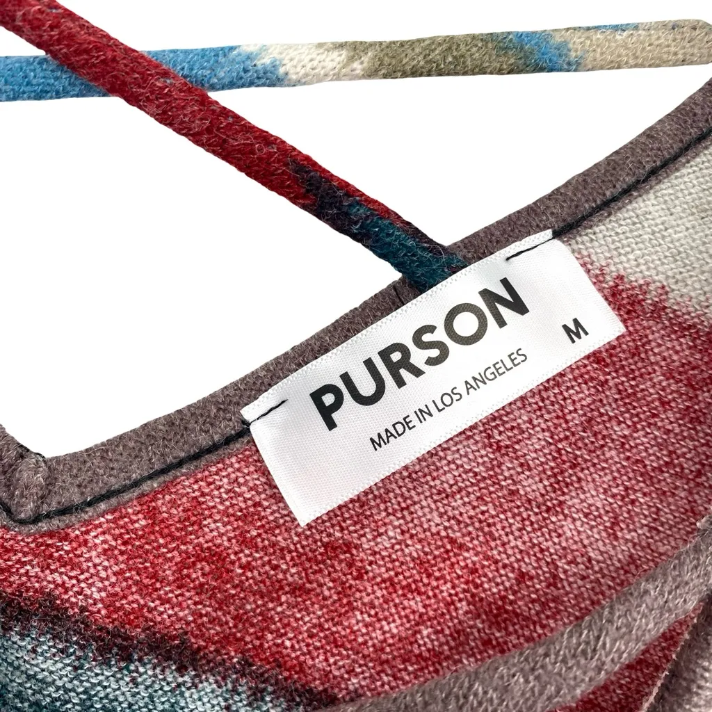Purson Los Angeles Women’s Southwestern Knit Sweater Red Size M - Image 3