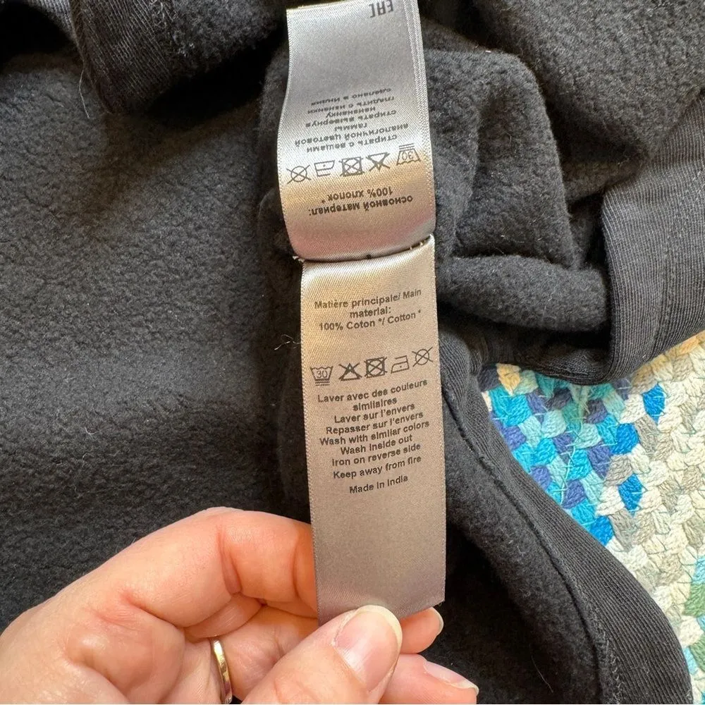 Zadig & Voltaire Diaz Peace Love Black Sweatshirt Mini Dress NWT Women's L M - Image 8