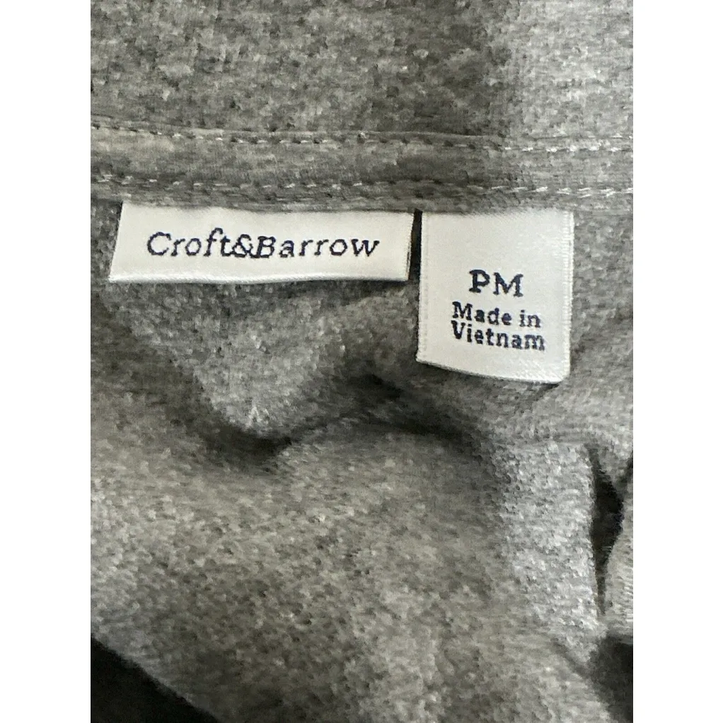 Woman’s Croft & Barrow Size Pm Gray Zip Up Fleece - Image 4