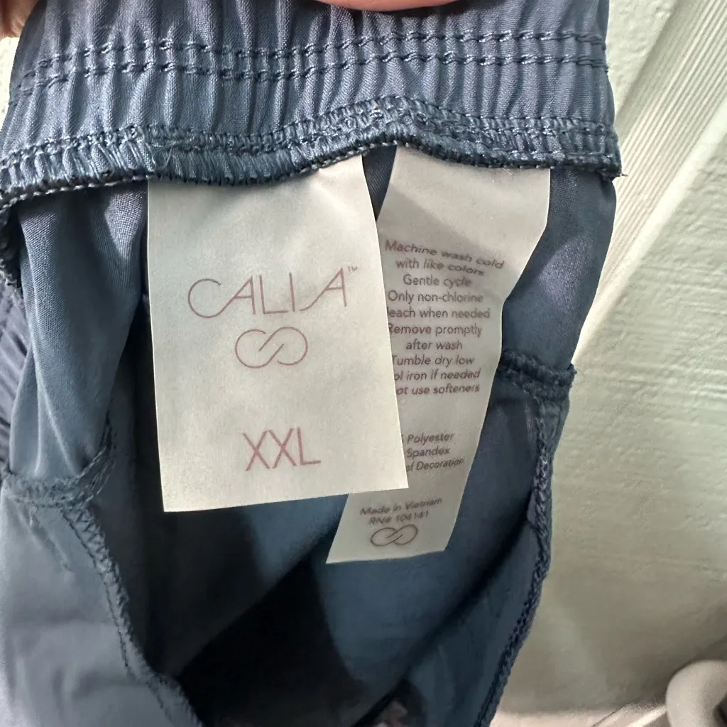 Calia Women's Journey Twill Mid Rise Relaxed Fit Blue Bermuda Shorts Size XXL - Image 9