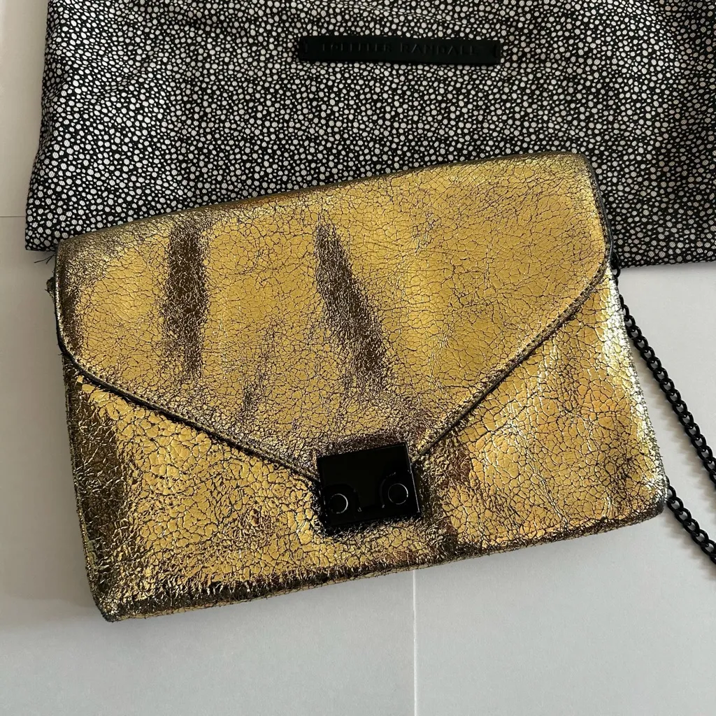 Loeffler Randall gold crossbody evening bag - Image 2