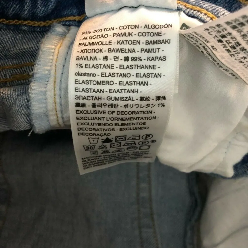 Levis Womens Ribcage Jean Shorts Distressed 26 - Image 7