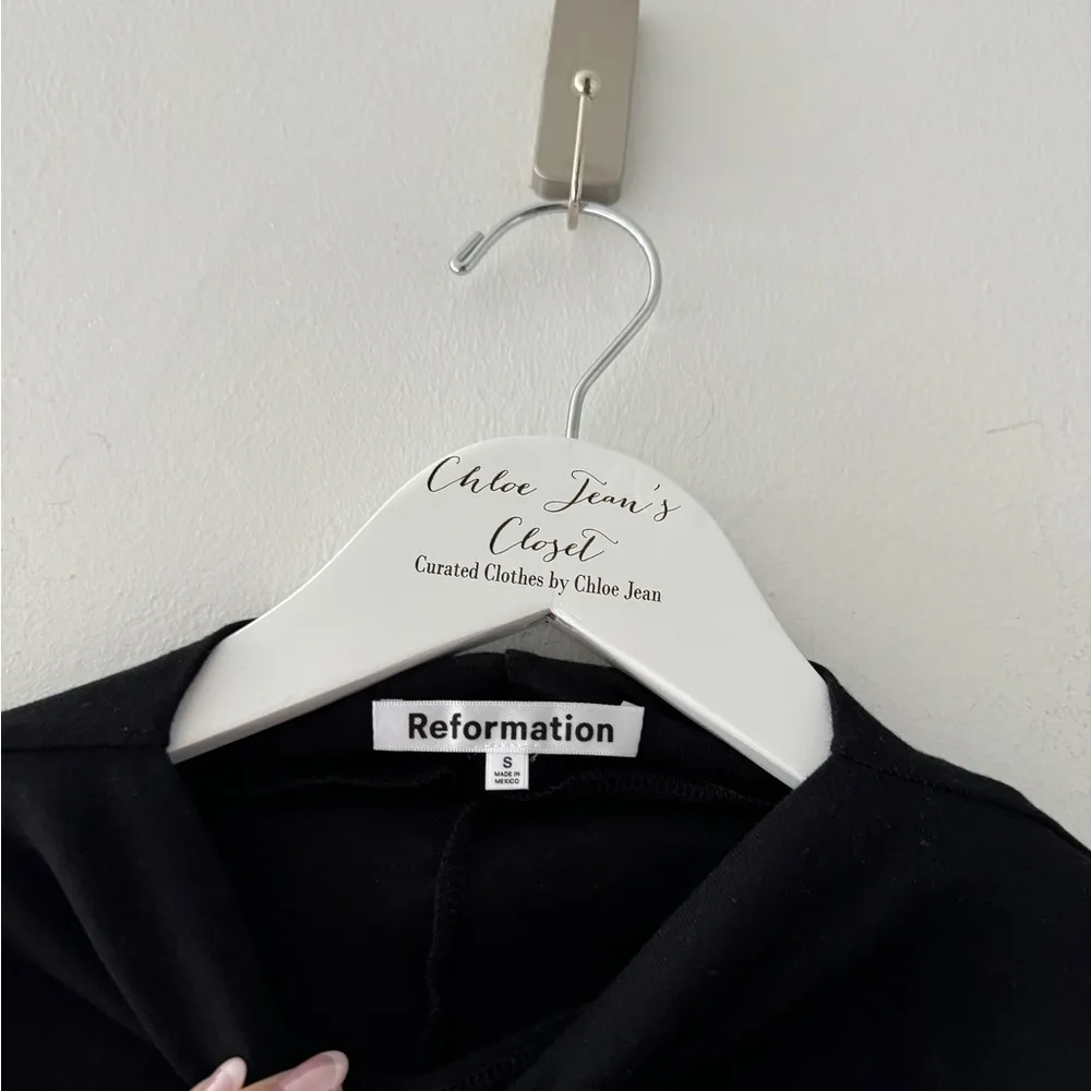 REFORMATION Alden Black Knit Mini Dress S - Image 9