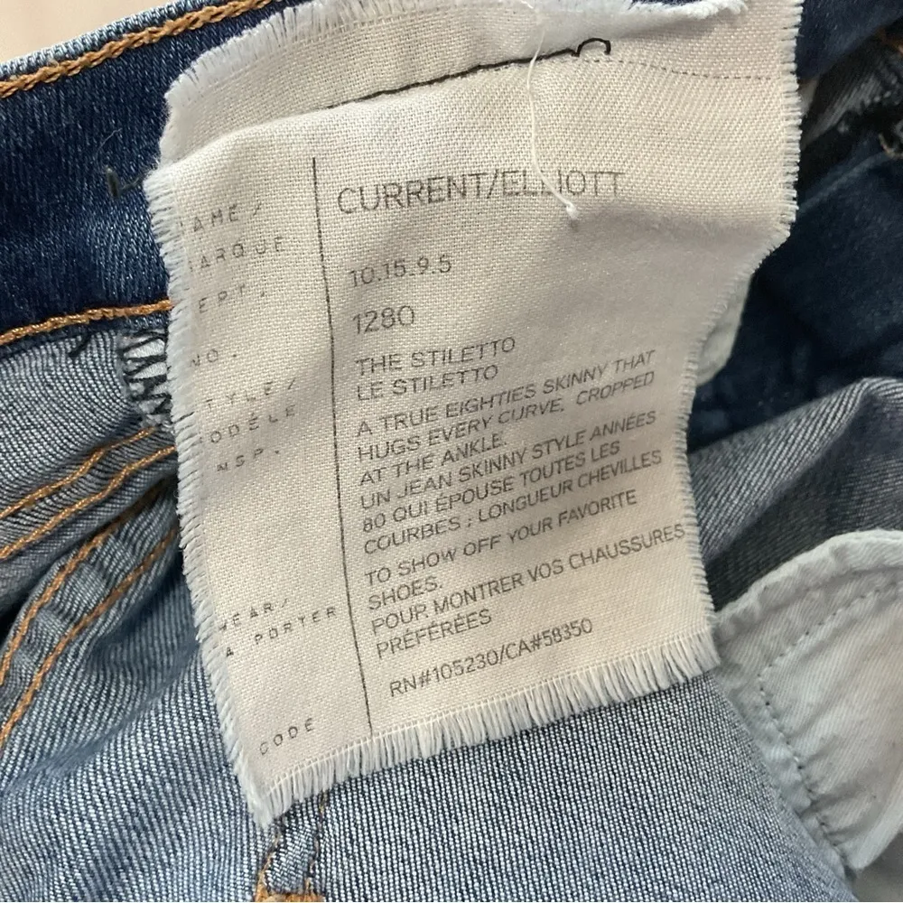 Current/Elliott The Stiletto Distressed Jeans Size 28 - Image 6