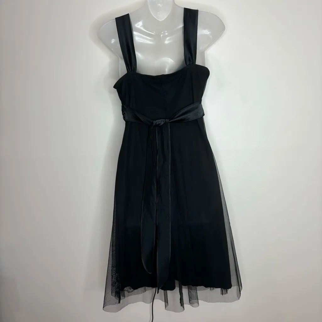 Taboo Size Large Y2K Black Silver Glitter Dress V neck homecoming goth prom - Image 2