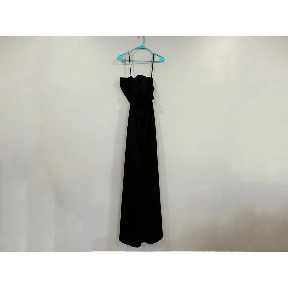 La Femme 28835 Black Double Cross Back Gown Size 8 NWOT - Image 5