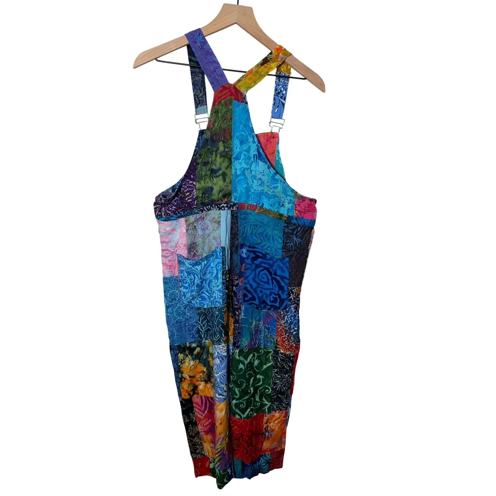 Boho Patchwork Jumpsuit Overalls Mexicali Blues Size Small Retro Fairy Whimsigot - Image 6
