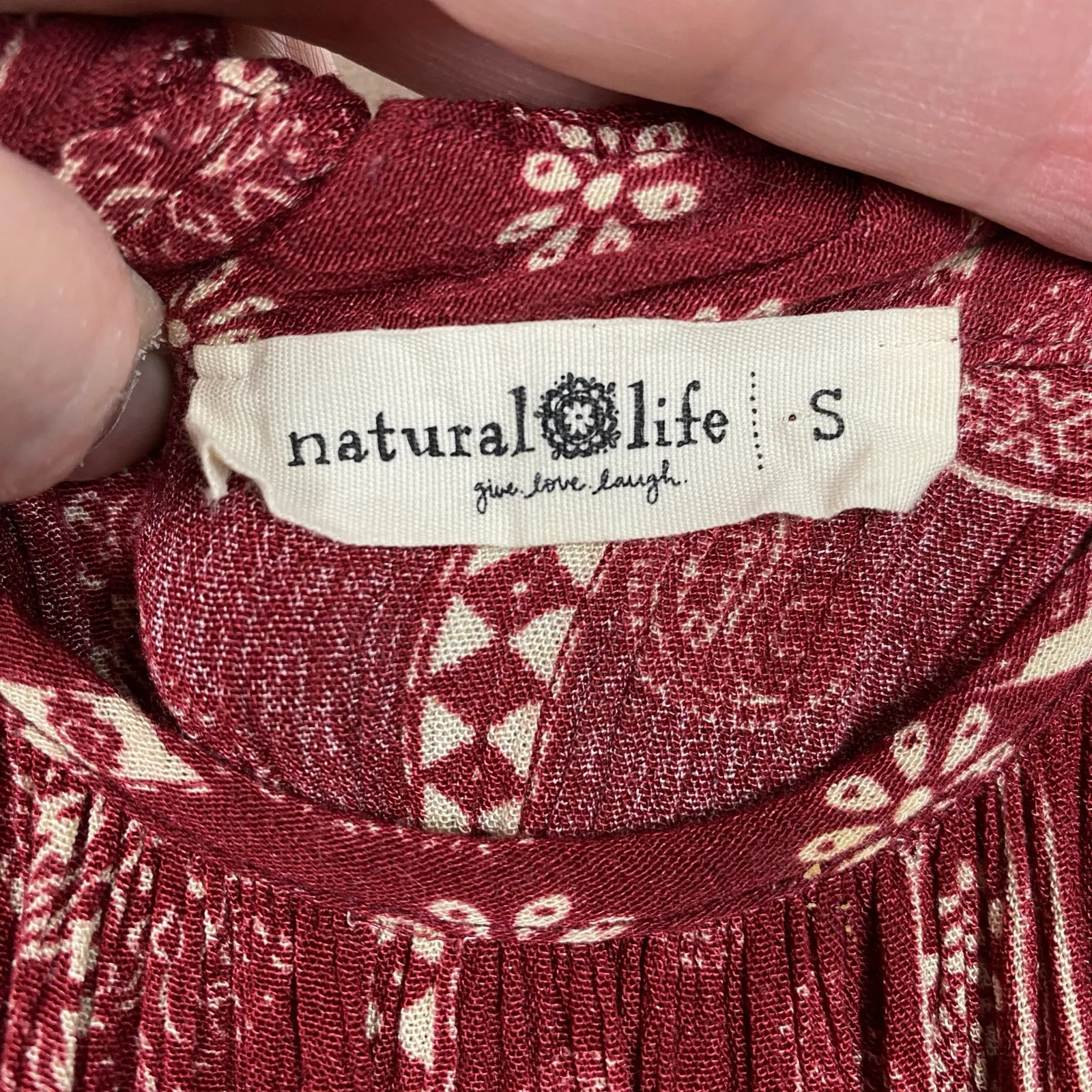 Natural Life Red Bandana Print Hadley Gauze Crinkle Maxi Dress Sz.S - Image 6