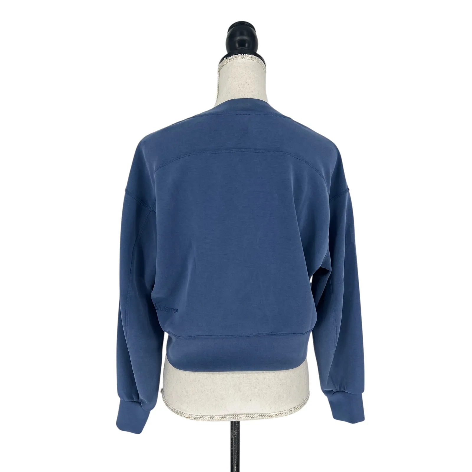 Lululemon Softstreme Perfectly Oversized Crop Crew in Blue - Image 9