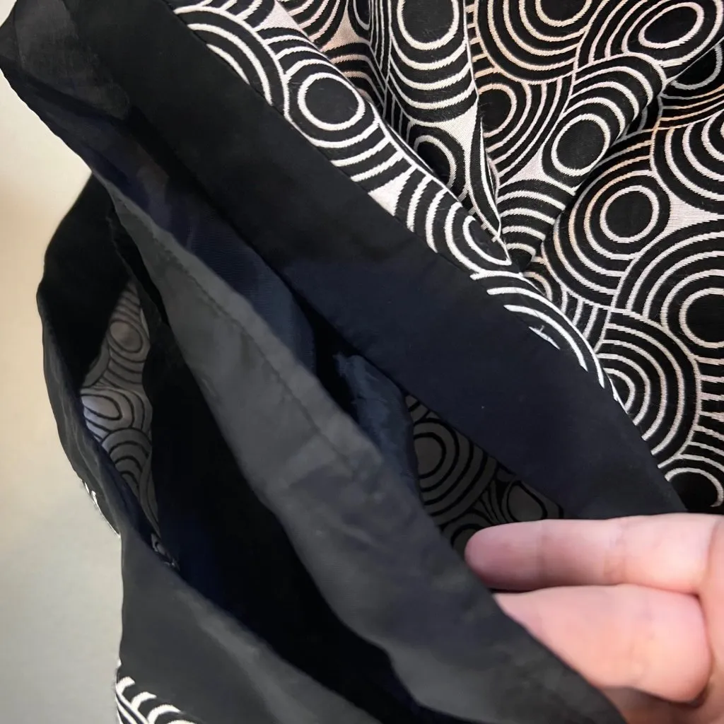 Tibi Black and White Shift Mini‎ Dress Size 4 Geometric Retro Sleeveless - Image 8