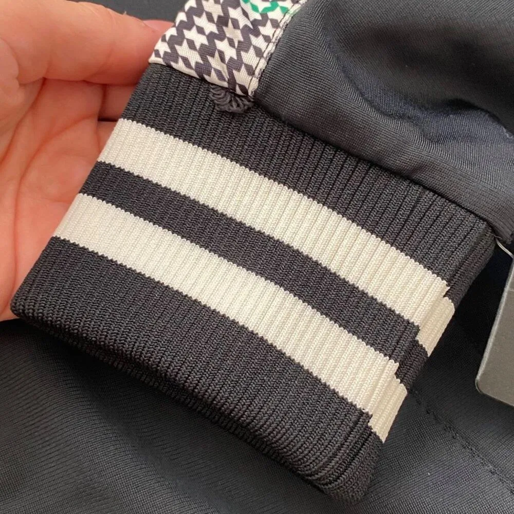 Champion Cropped Houndstooth Track Jacket With Logo Size XS - Image 8