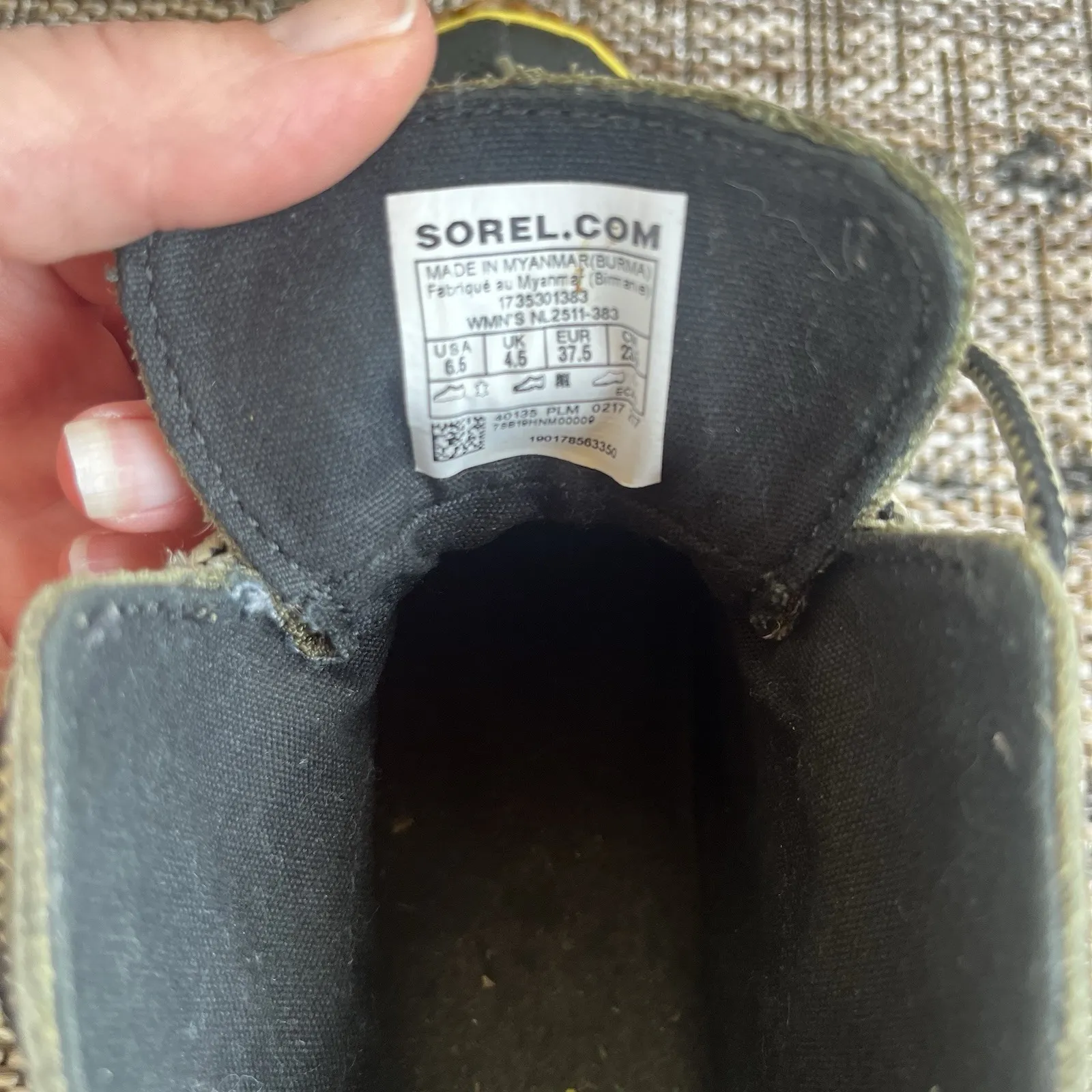 Sorel Out N‎ About Ankle Rain Boots Nori Olive Green Women's Size 6.5 - Image 9